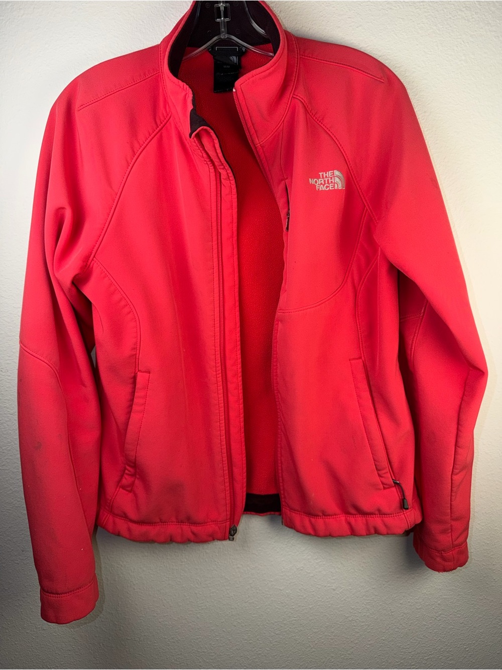 The North Face hot pink jacket